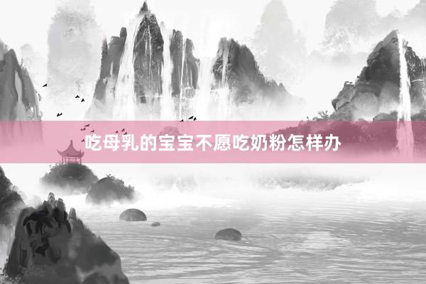 吃母乳的宝宝不愿吃奶粉怎样办