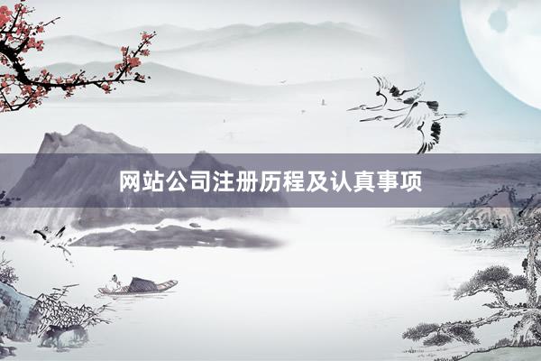 网站公司注册历程及认真事项