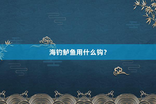 海钓鲈鱼用什么钩？